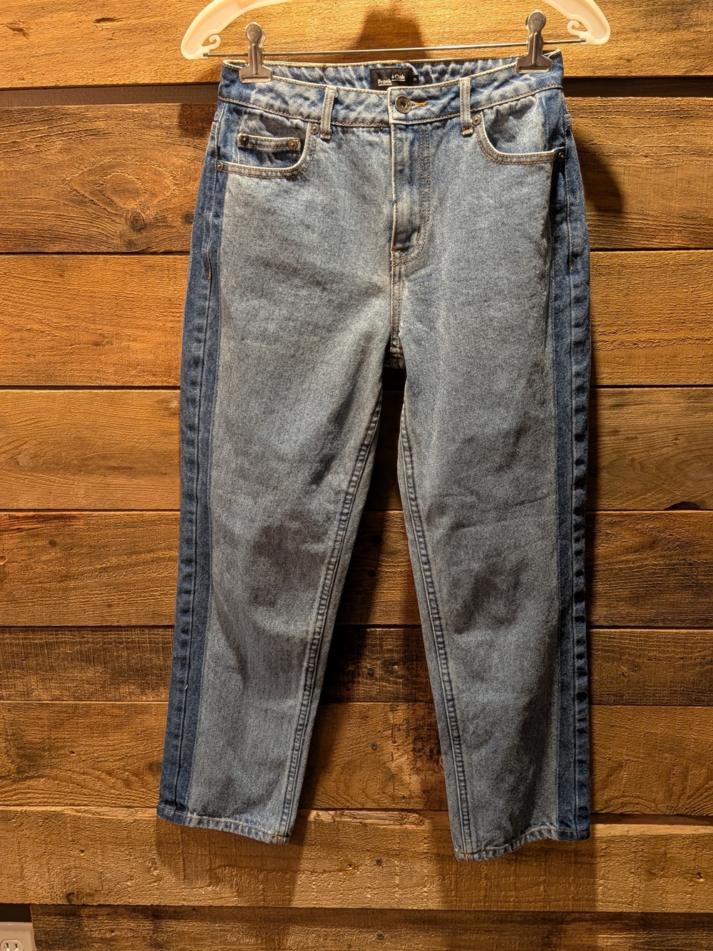 Frank&Oak Two-Tone Blue Straight Leg Jeans